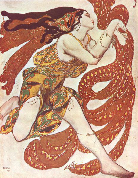 Leon Bakst Costume design for the dance Narcisse china oil painting image